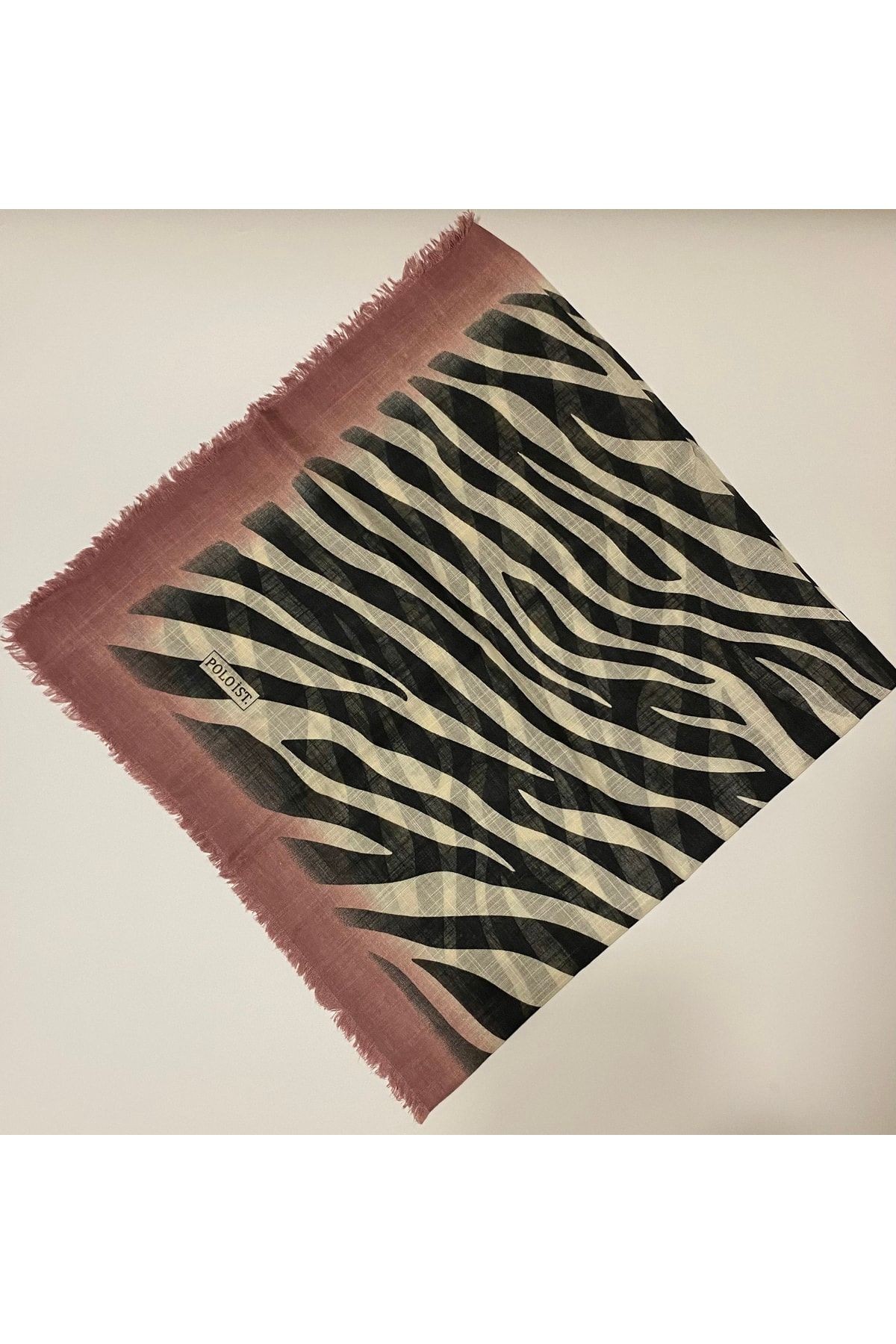 Zebra Desen Tülbent Yazma - leylak