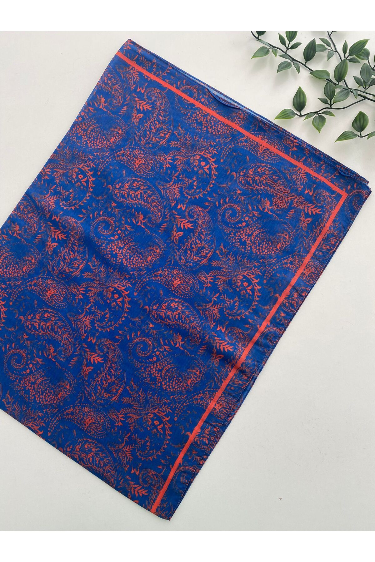 Bohem Desen Soft Şal - i̇ndigo