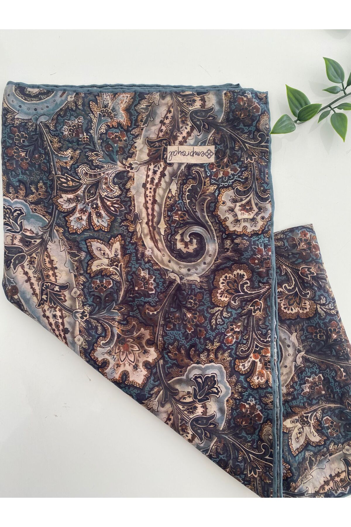 Hanegan Desen Lidia Eşarp - koyu yeşil