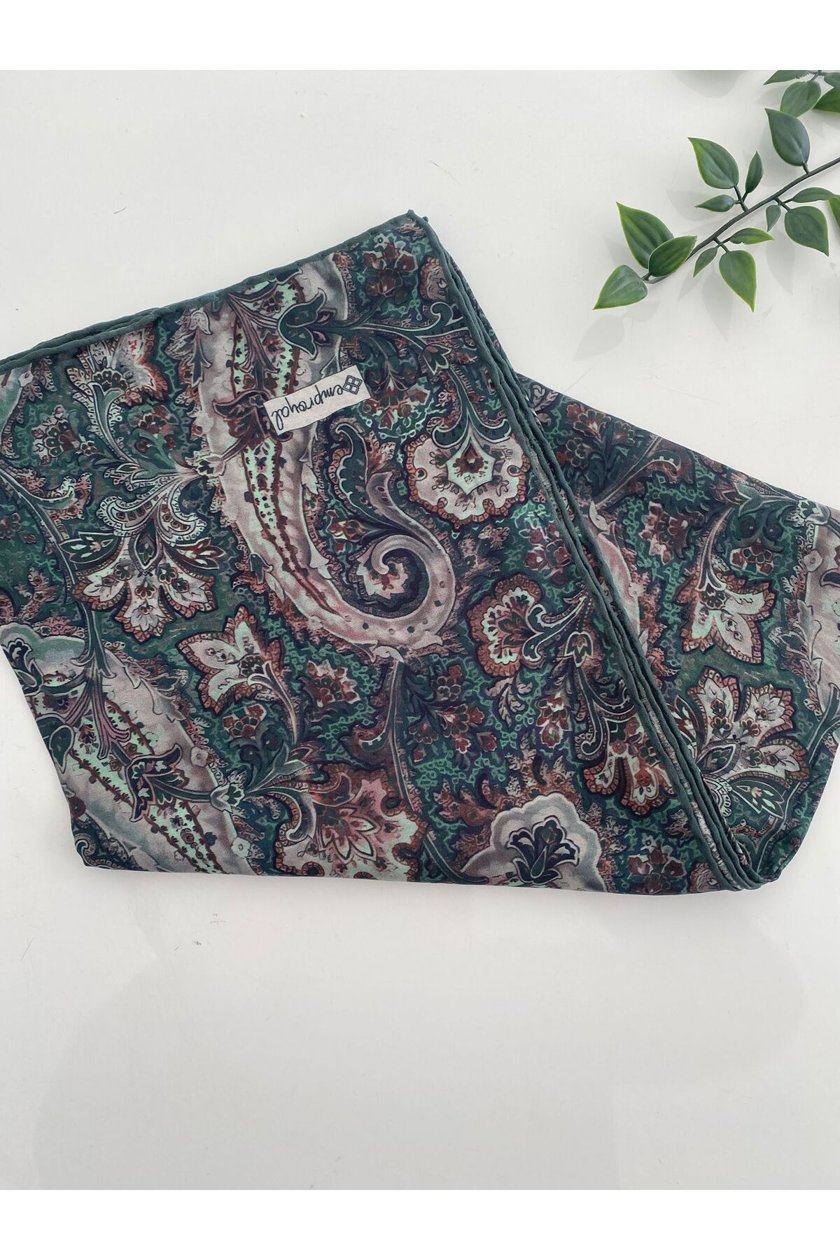 Hanegan Desen Lidia Eşarp - zümrüt