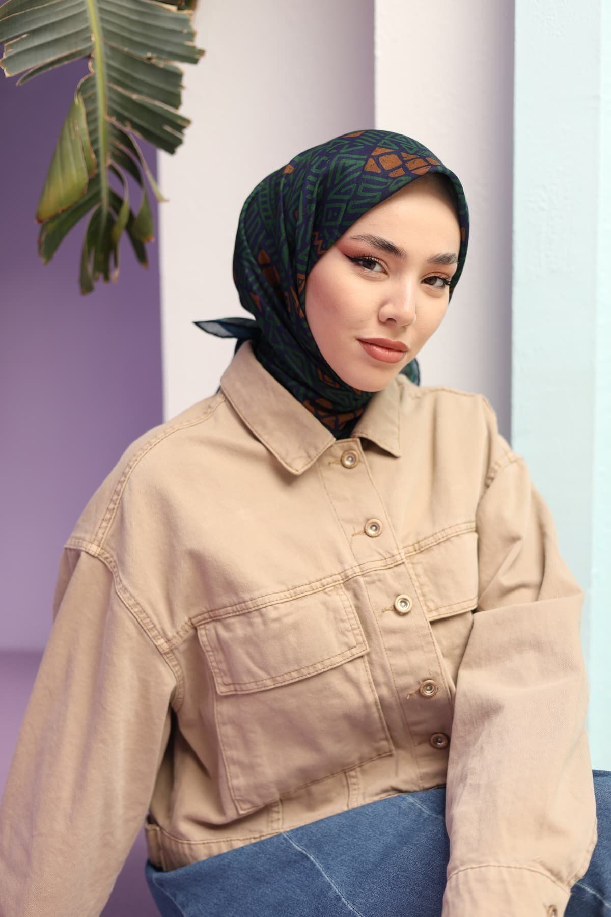 Mısır Desen Soft Pamuk Eşarp
