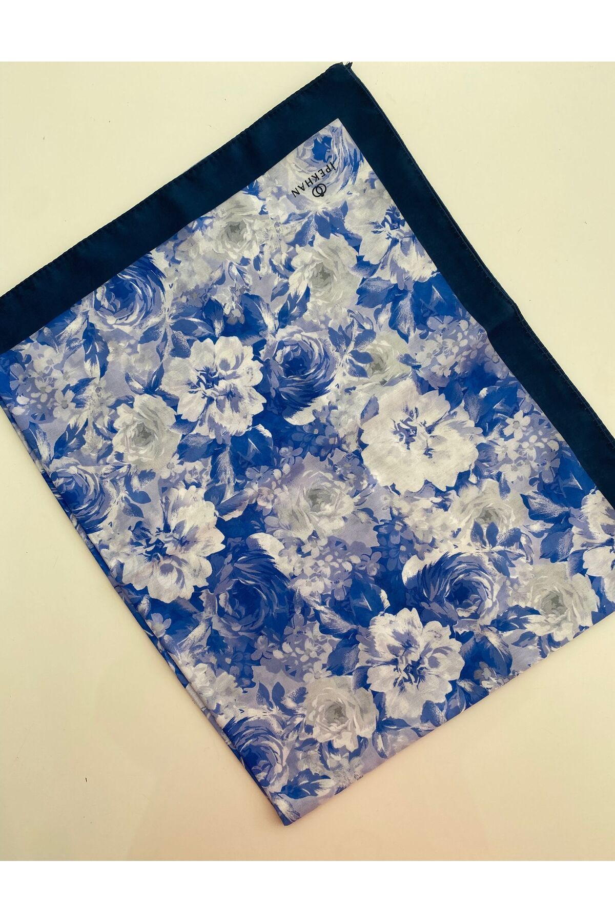 Duru Desen İnce Pamuk Şal - lacivert