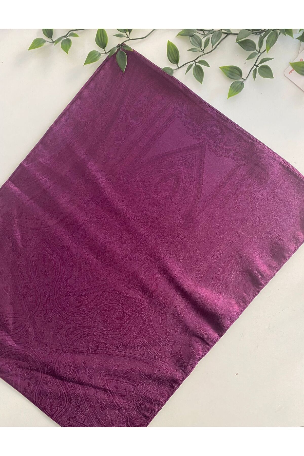 Çinili Desen Çift Taraflı Vual Şal - violet