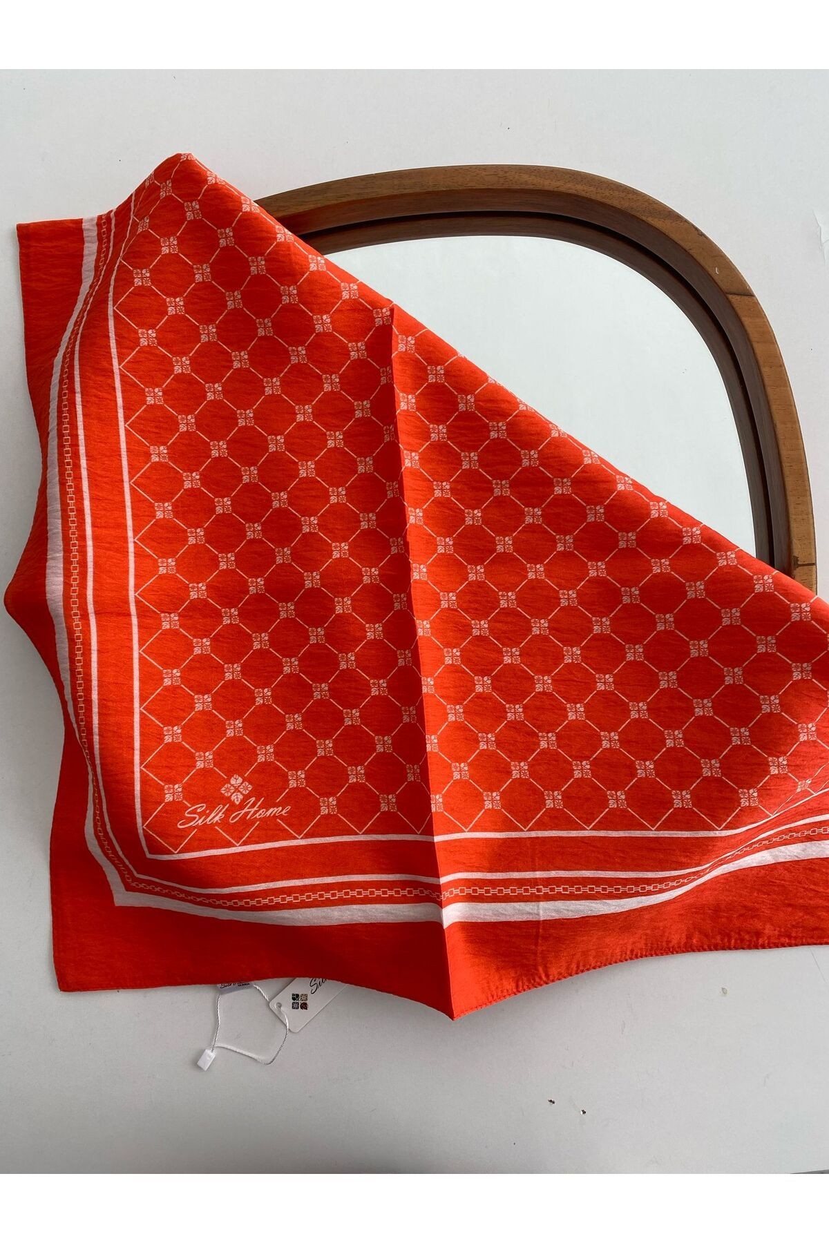 Monogram Desen Olinda Eşarp - turuncu