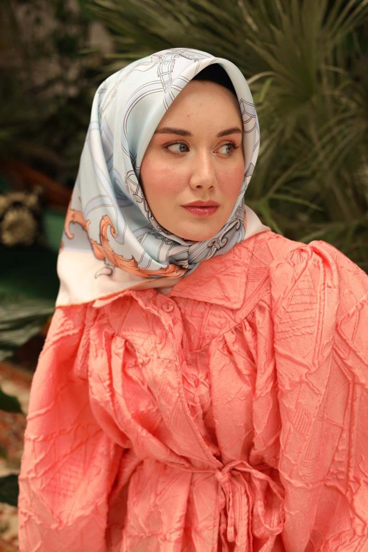 Kemer Desen Twill İpek Eşarp