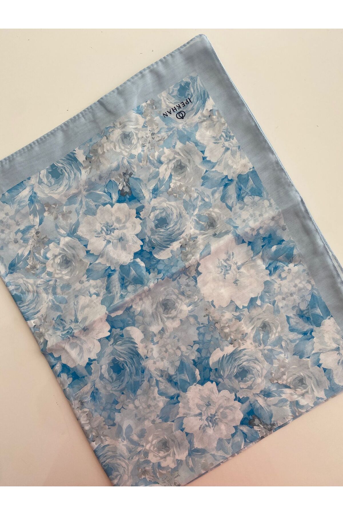 Duru Desen İnce Pamuk Şal - bebe mavi