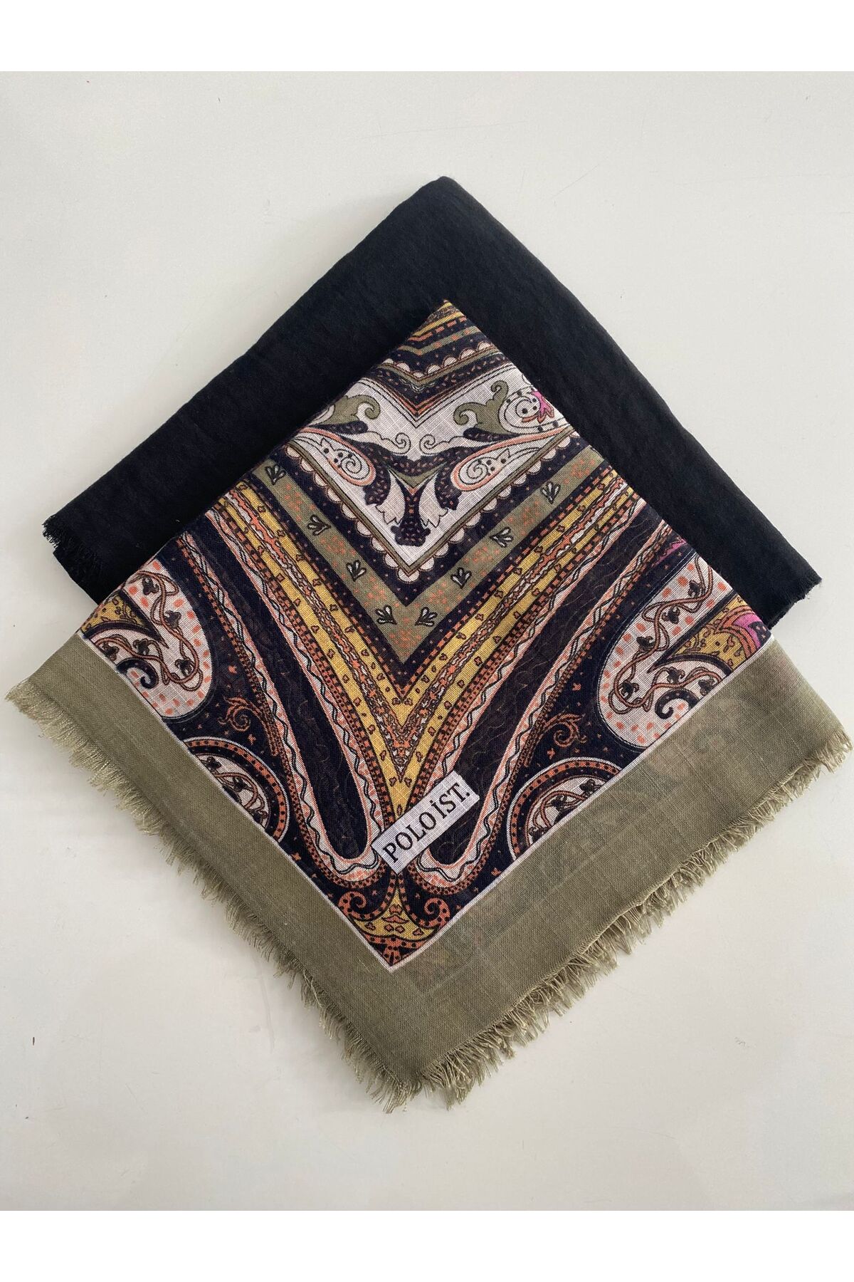 2 Adet Karışık Desenli Tülbent Yazma - #18