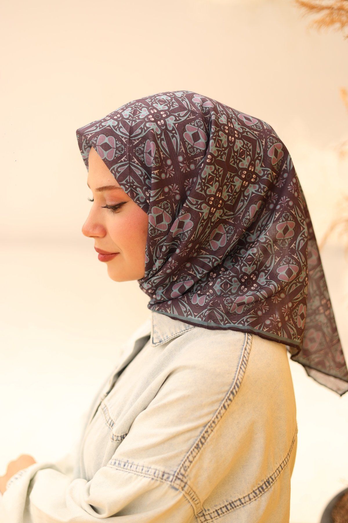 Kilim Desen Soft Pamuk Eşarp