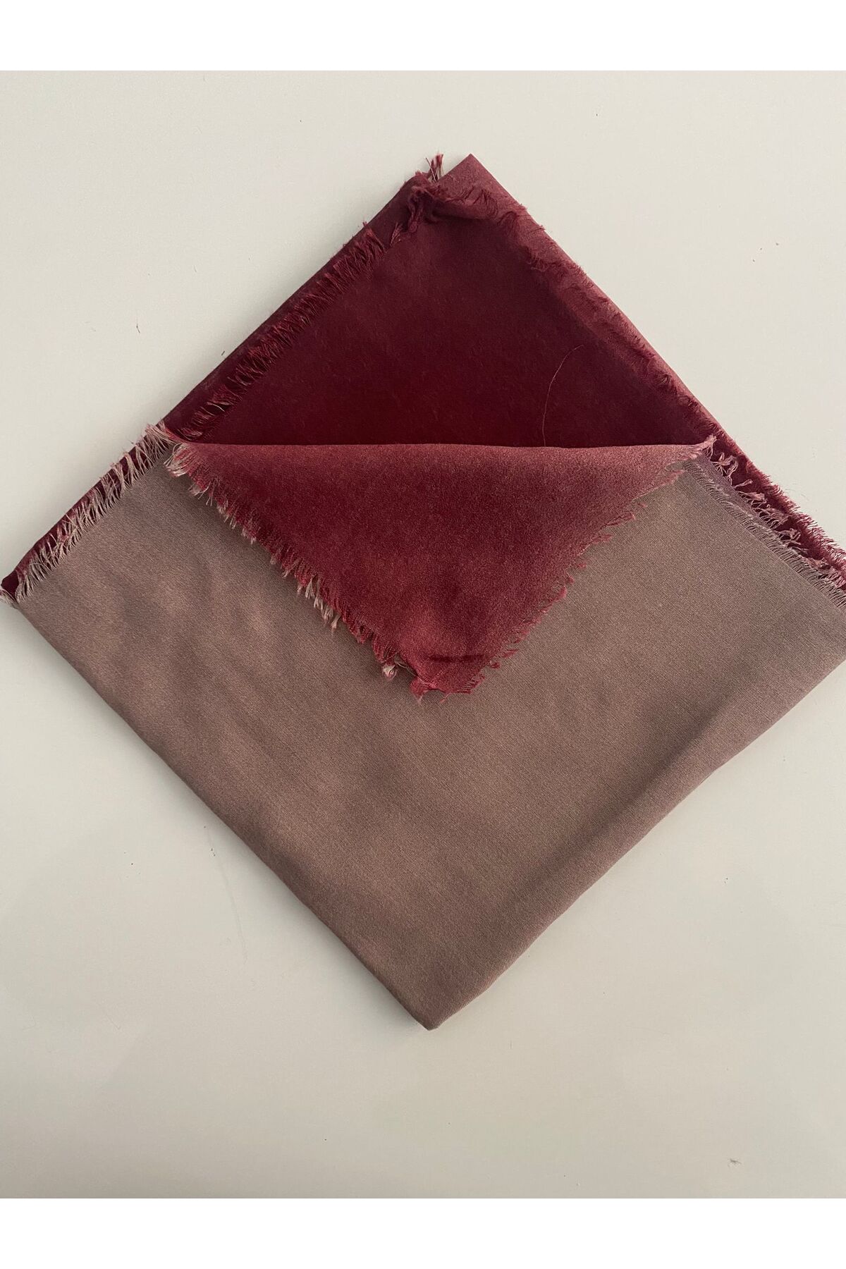 Degrade Desen Tülbent Yazma - vişne