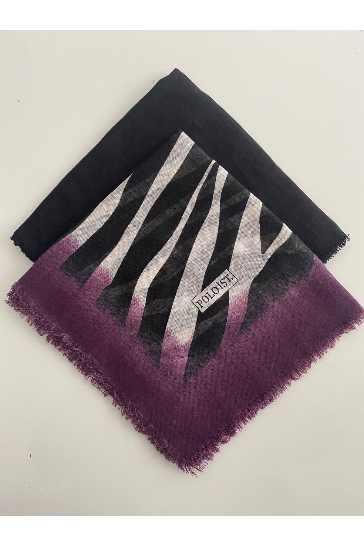 2 Adet Karışık Desenli Tülbent Yazma - #14