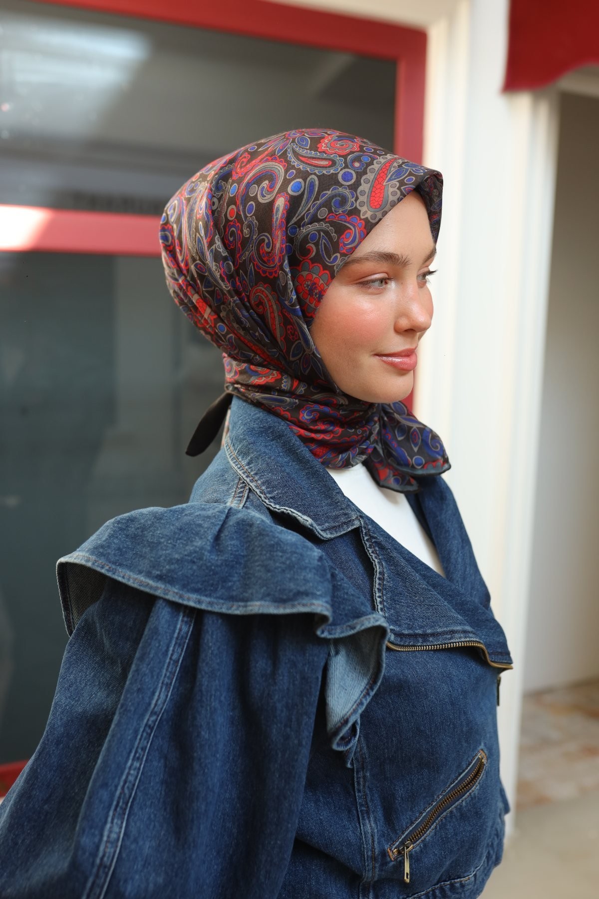 Figür Desen Soft Pamuk Eşarp