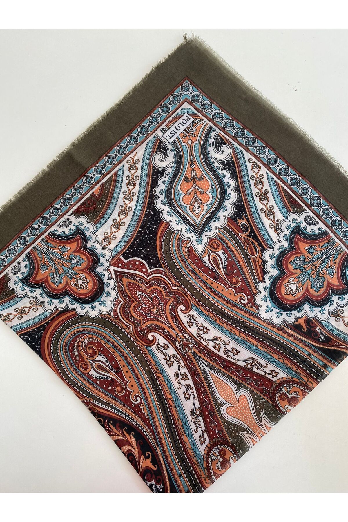 Çekme Sultaniye Desen Tülbent Yazma - haki