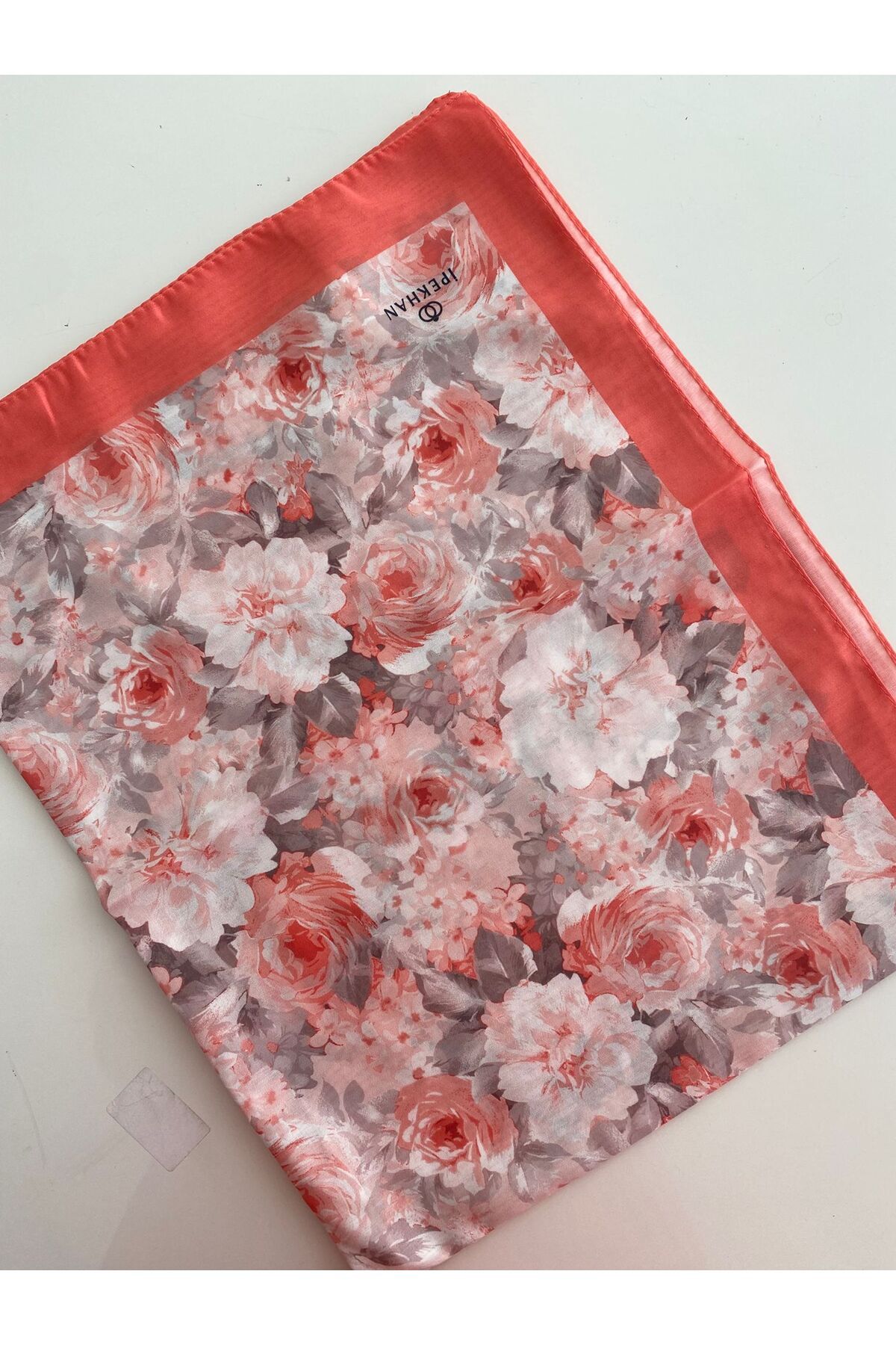 Duru Desen İnce Pamuk Şal - mercan