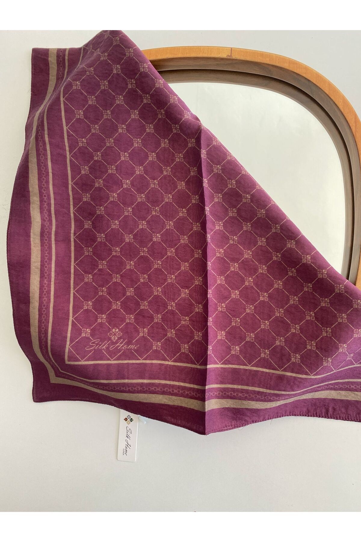 Monogram Desen Olinda Eşarp - vişne