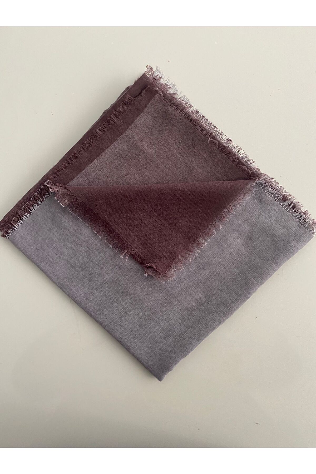 Degrade Desen Tülbent Yazma - eflatun&gri