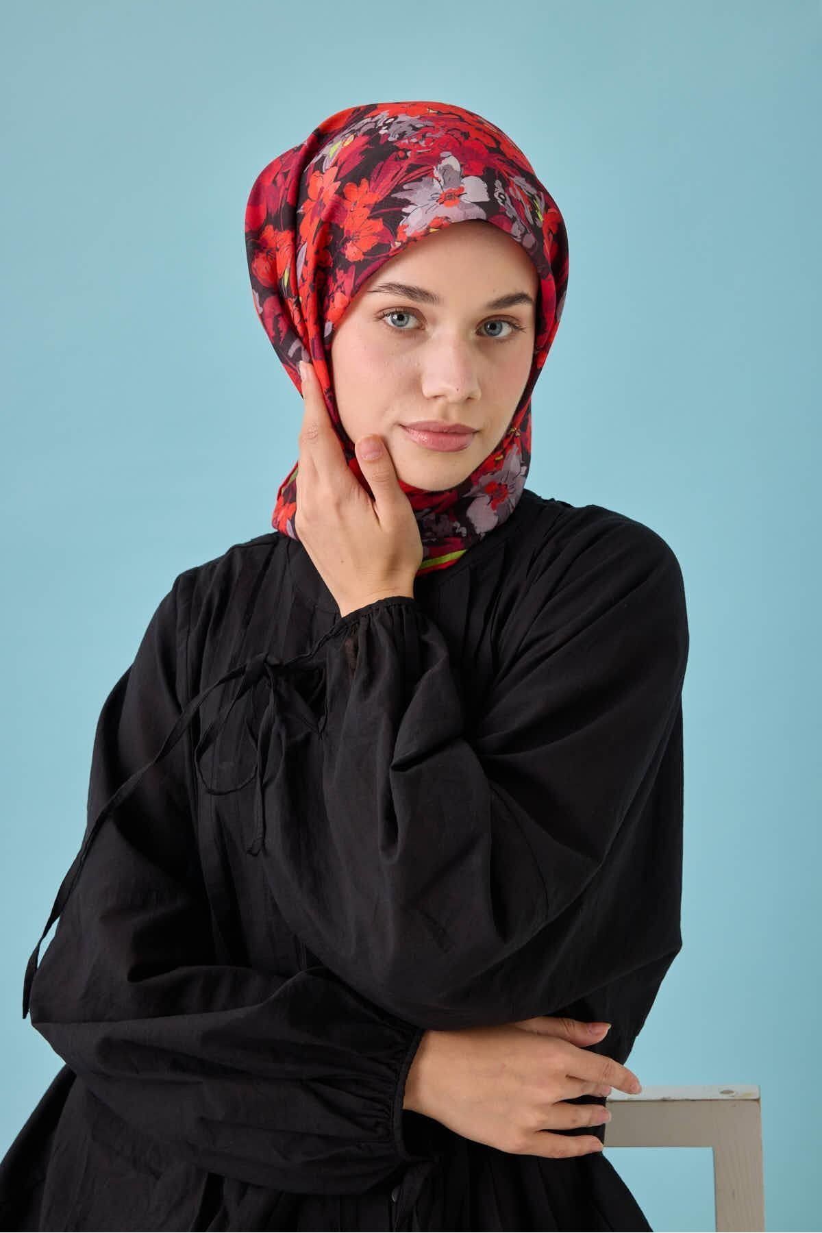 Bodrum Desen Soft Pamuk Eşarp