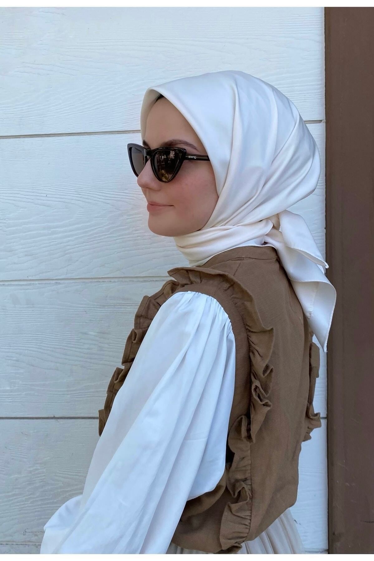 Düz Renk Twill Eşarp