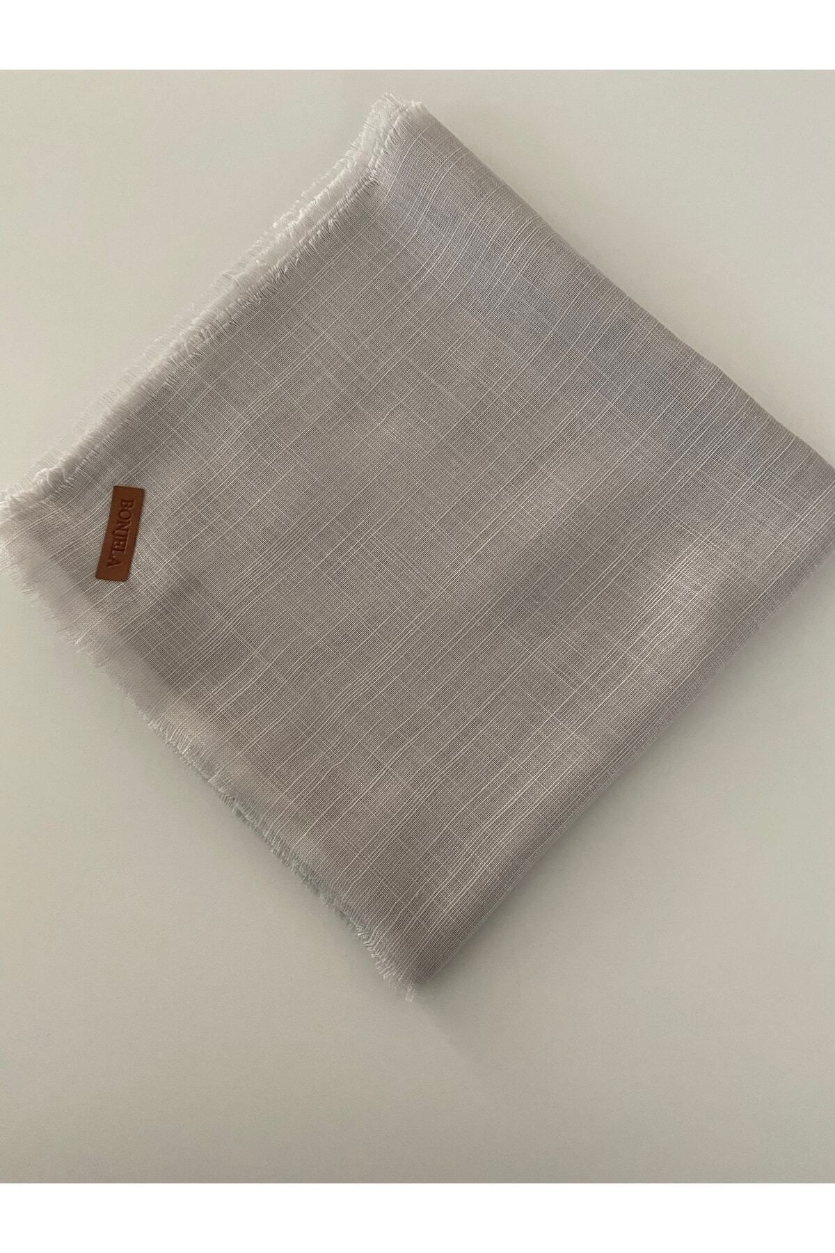 Simli Tülbent Yazma - gümüş