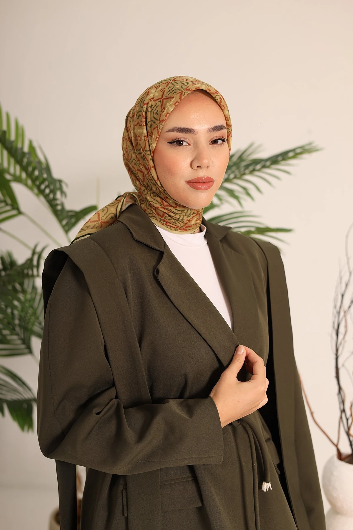 Pusula Desen Soft Pamuk Eşarp