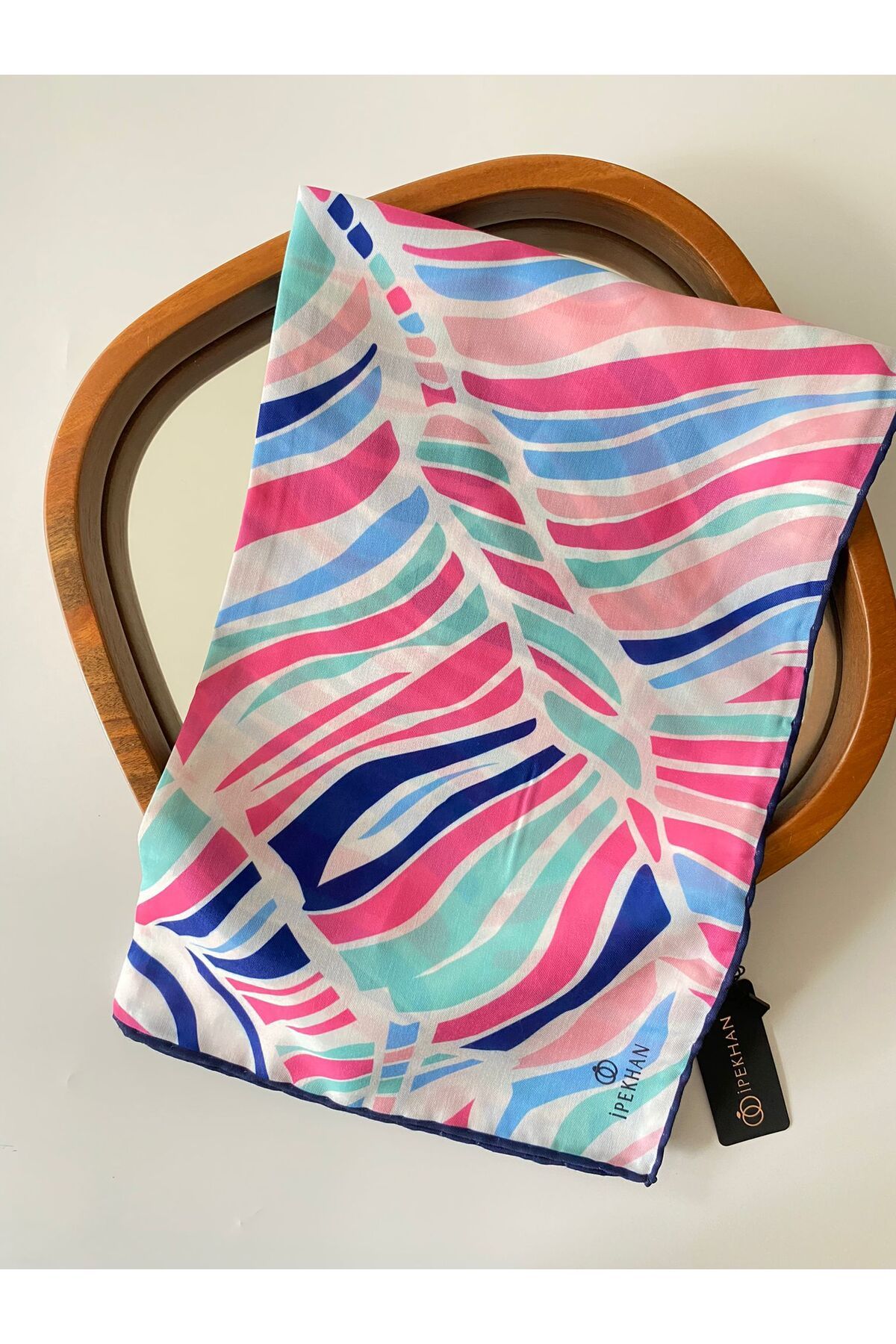 Şerit Desen İnce Pamuk Eşarp