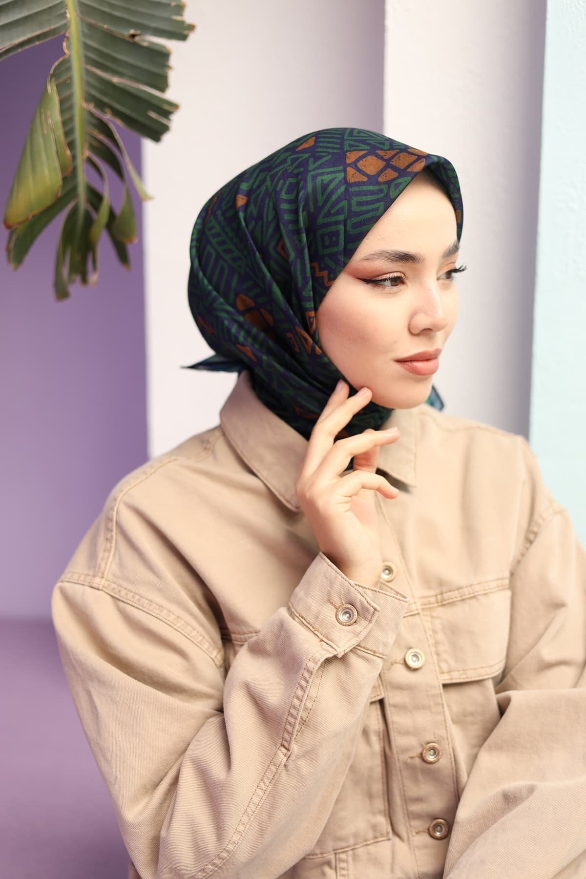 Mısır Desen Soft Pamuk Eşarp