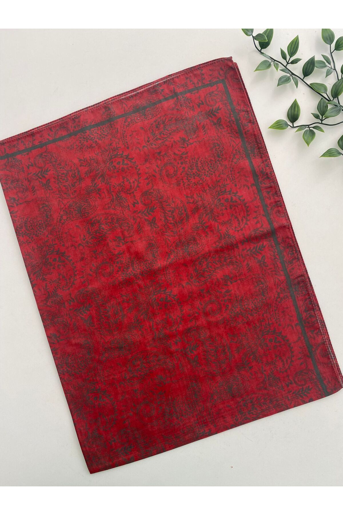 Bohem Desen Soft Şal - kiremit