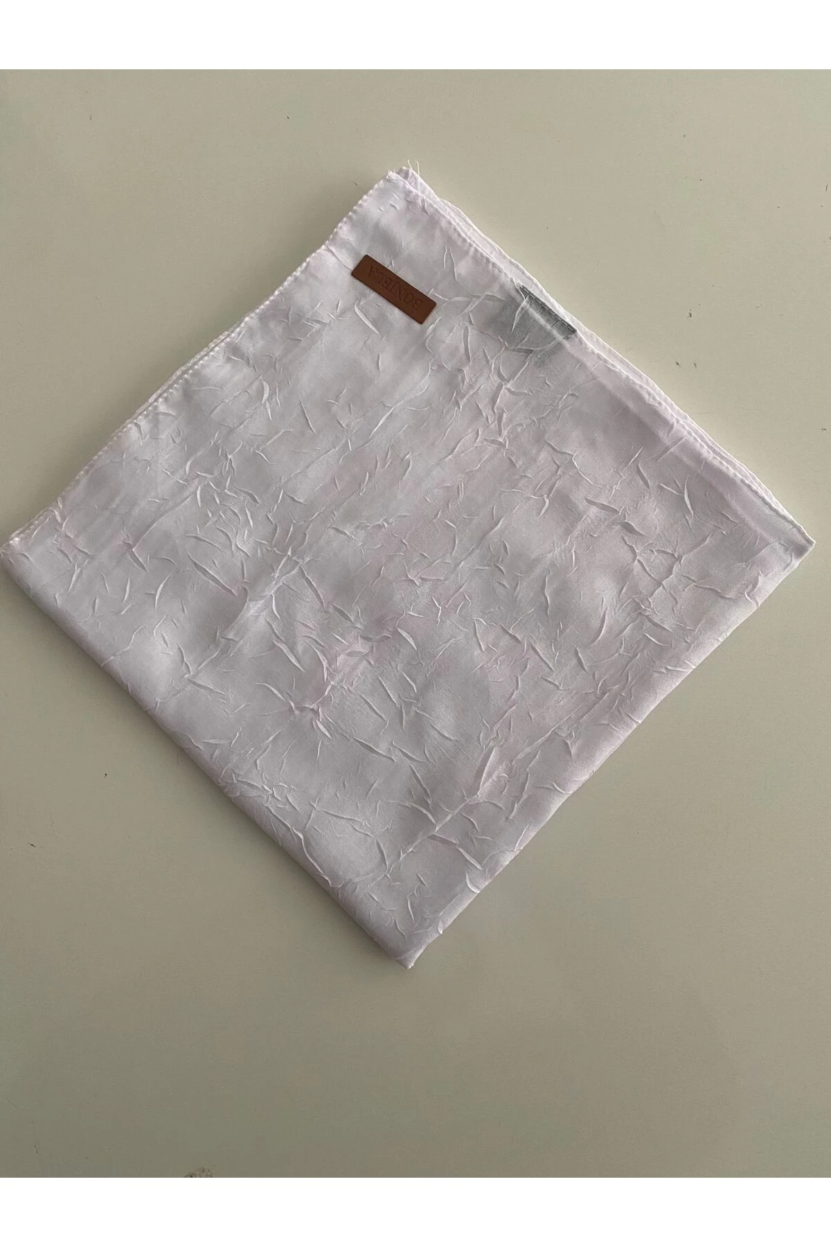 Bambu Kraş Eşarp - beyaz