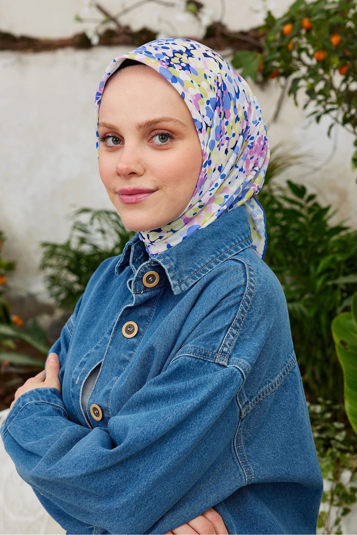 Lavin Desen Proline Eşarp - mavi
