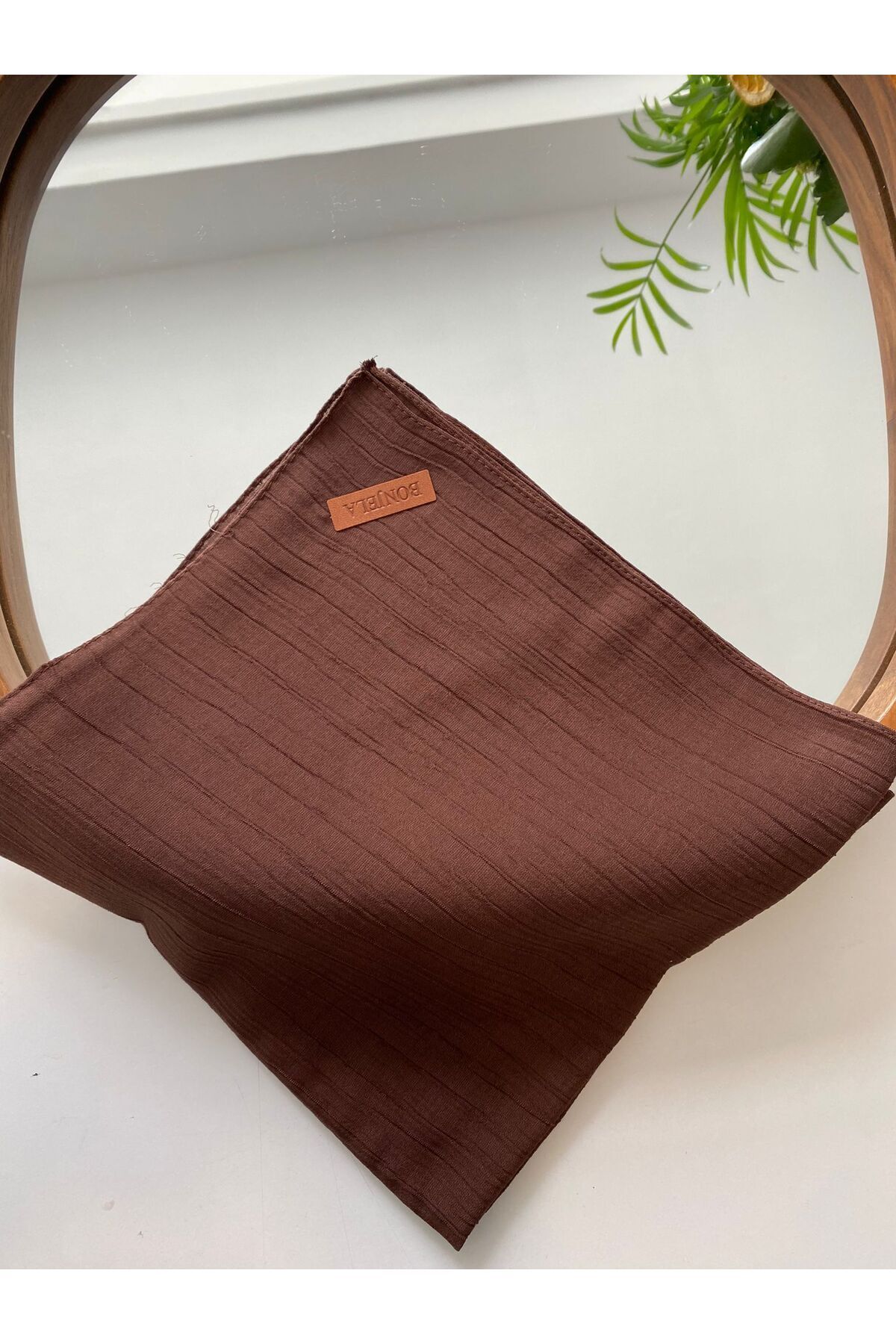 Soft Krinkıl Eşarp - çikolata kahve