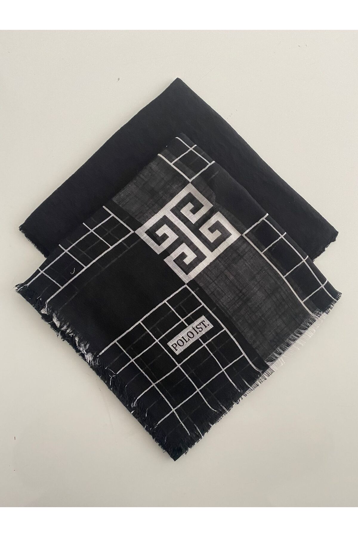 2 Adet Karışık Desenli Tülbent Yazma - #15