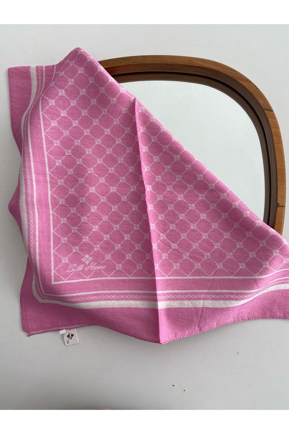 Monogram Desen Olinda Eşarp - pembe