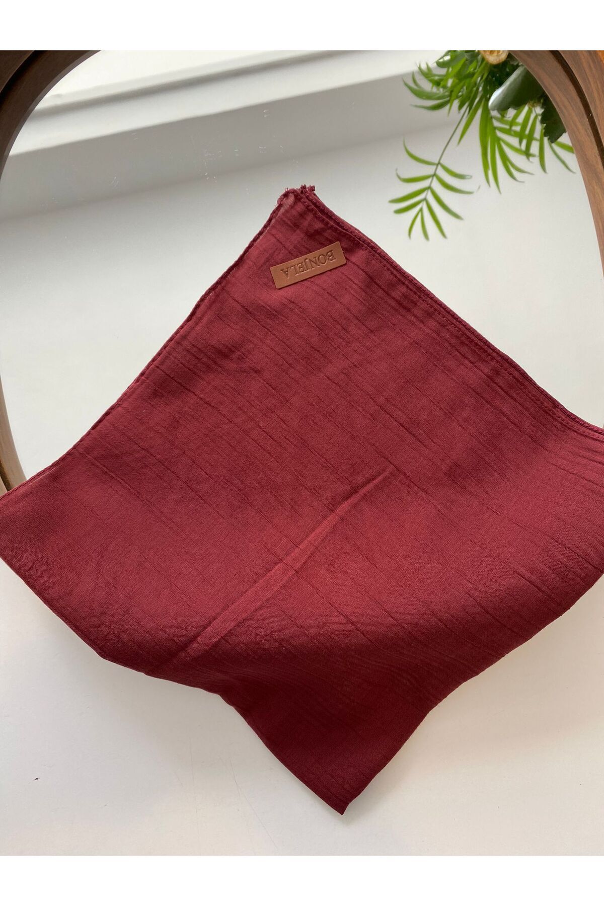 Soft Krinkıl Eşarp - bordo