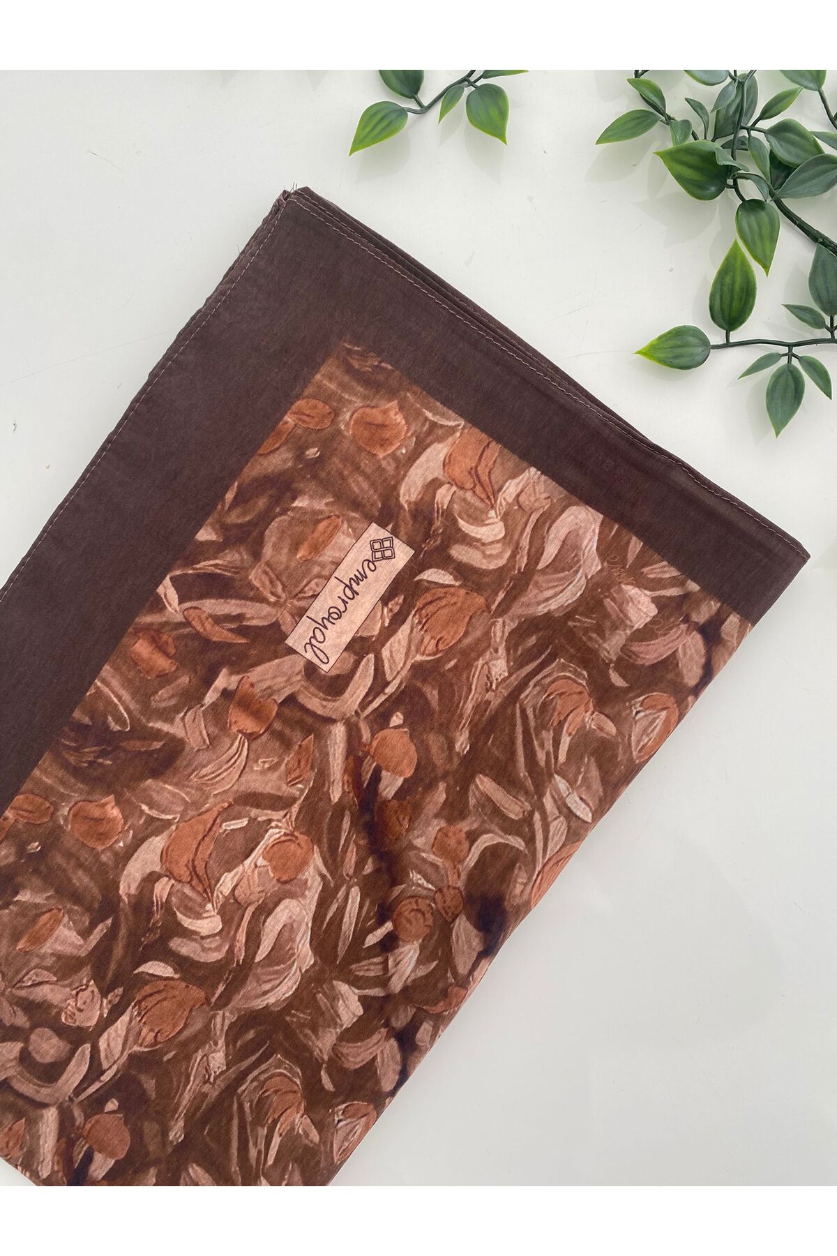 Yel Desen Tenline Şal - acı kahve