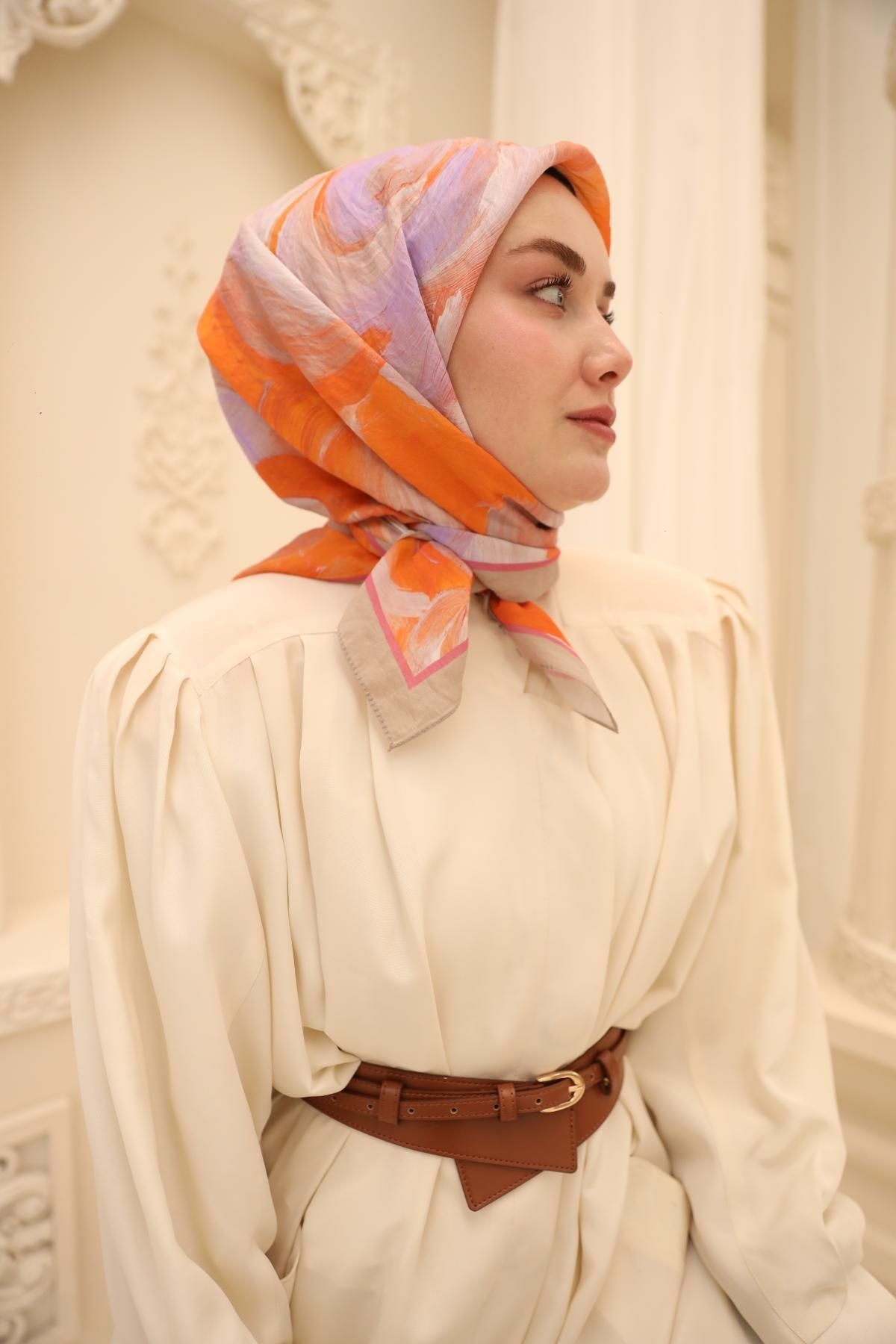Akrilik Desen Olinda İpek Eşarp