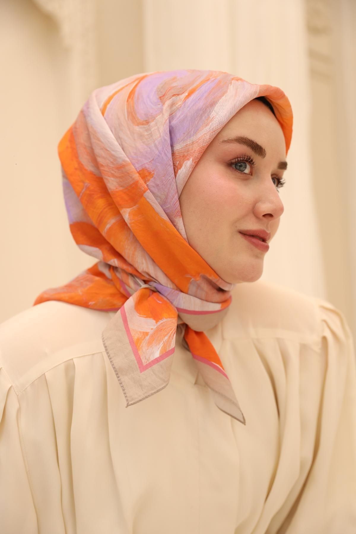 Akrilik Desen Olinda İpek Eşarp