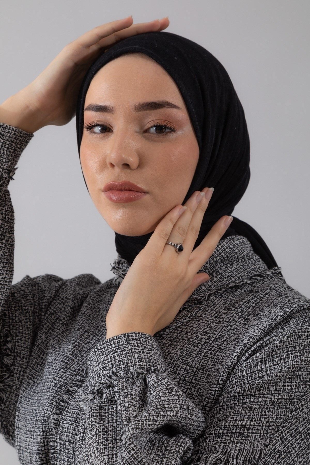 Penye Şal - siyah