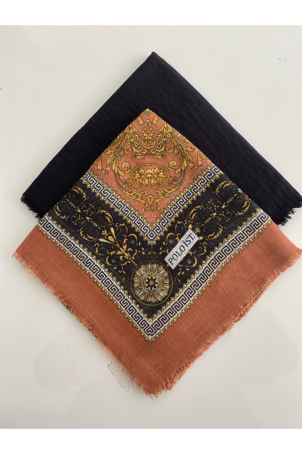 2 Adet Karışık Desenli Tülbent Yazma