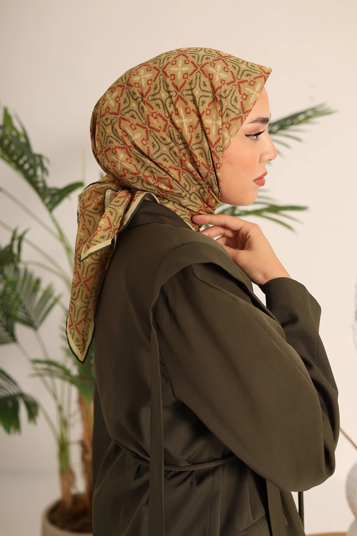 Pusula Desen Soft Pamuk Eşarp