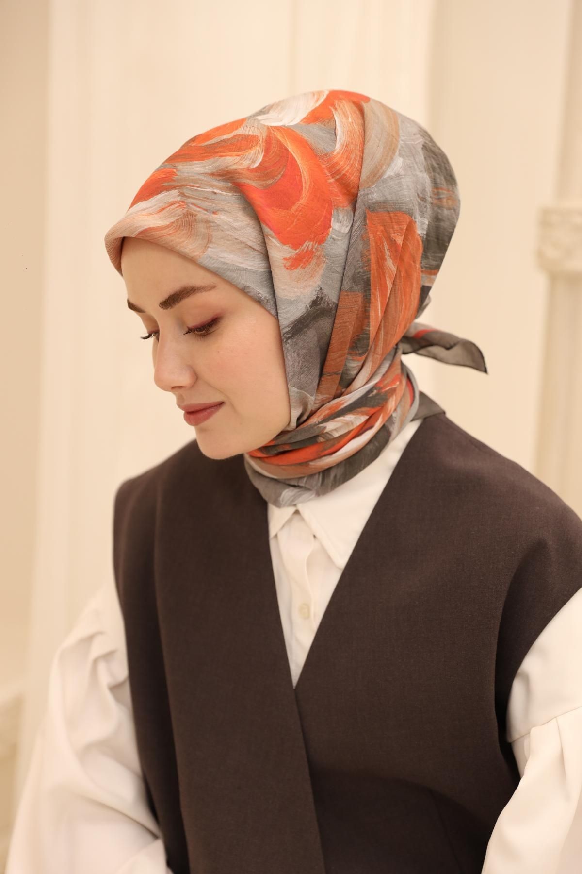 Akrilik Desen Olinda İpek Eşarp