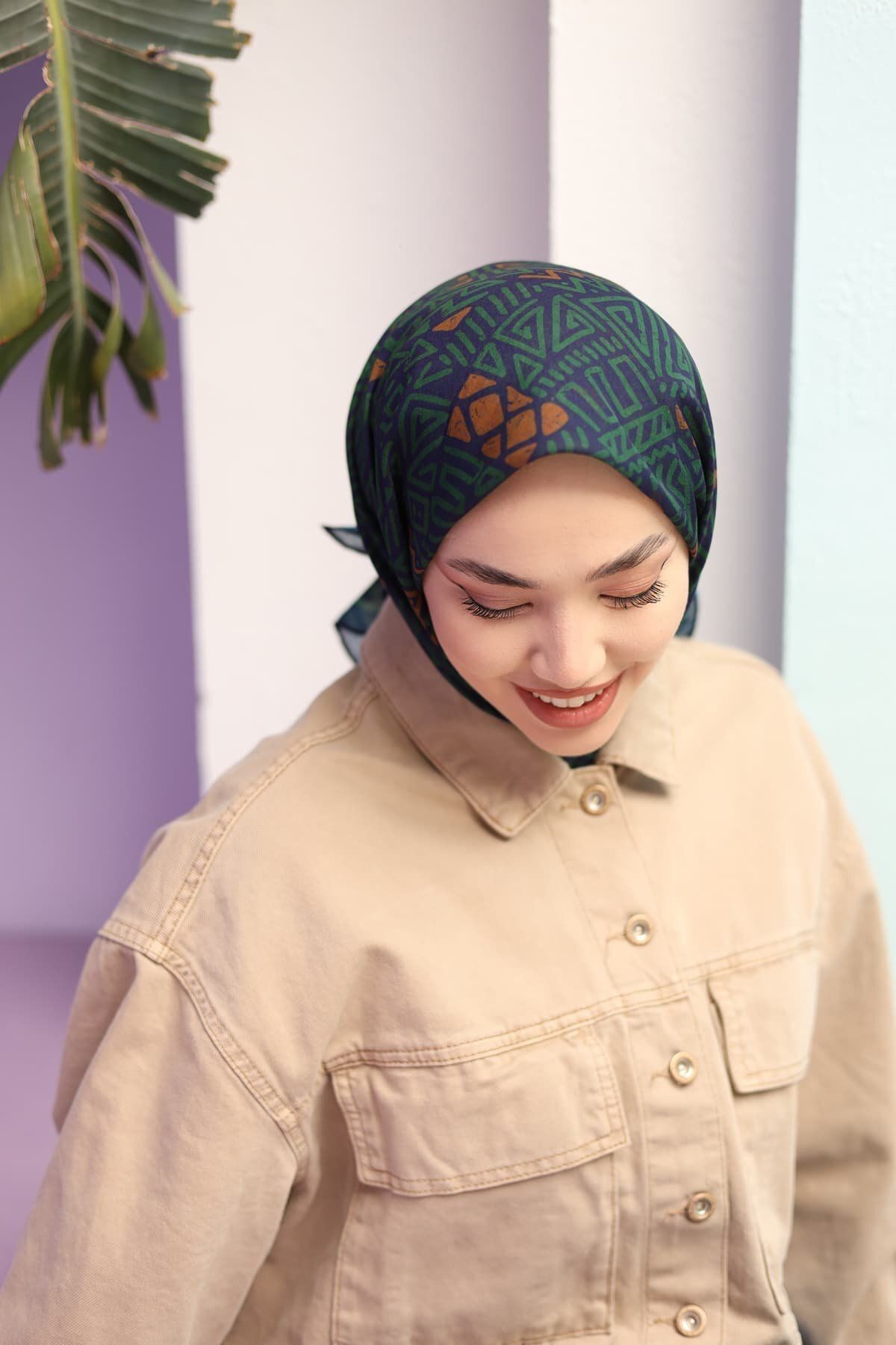 Mısır Desen Soft Pamuk Eşarp