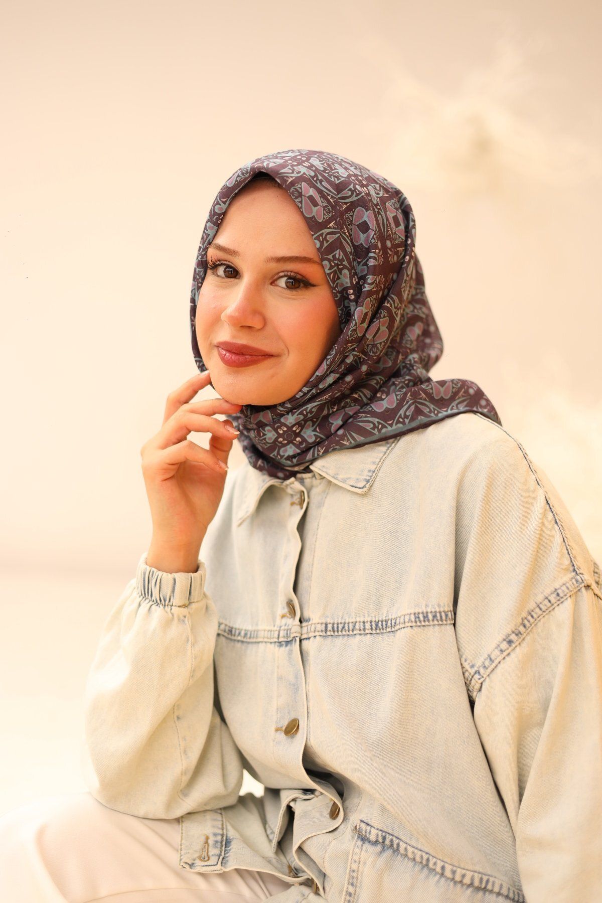 Kilim Desen Soft Pamuk Eşarp