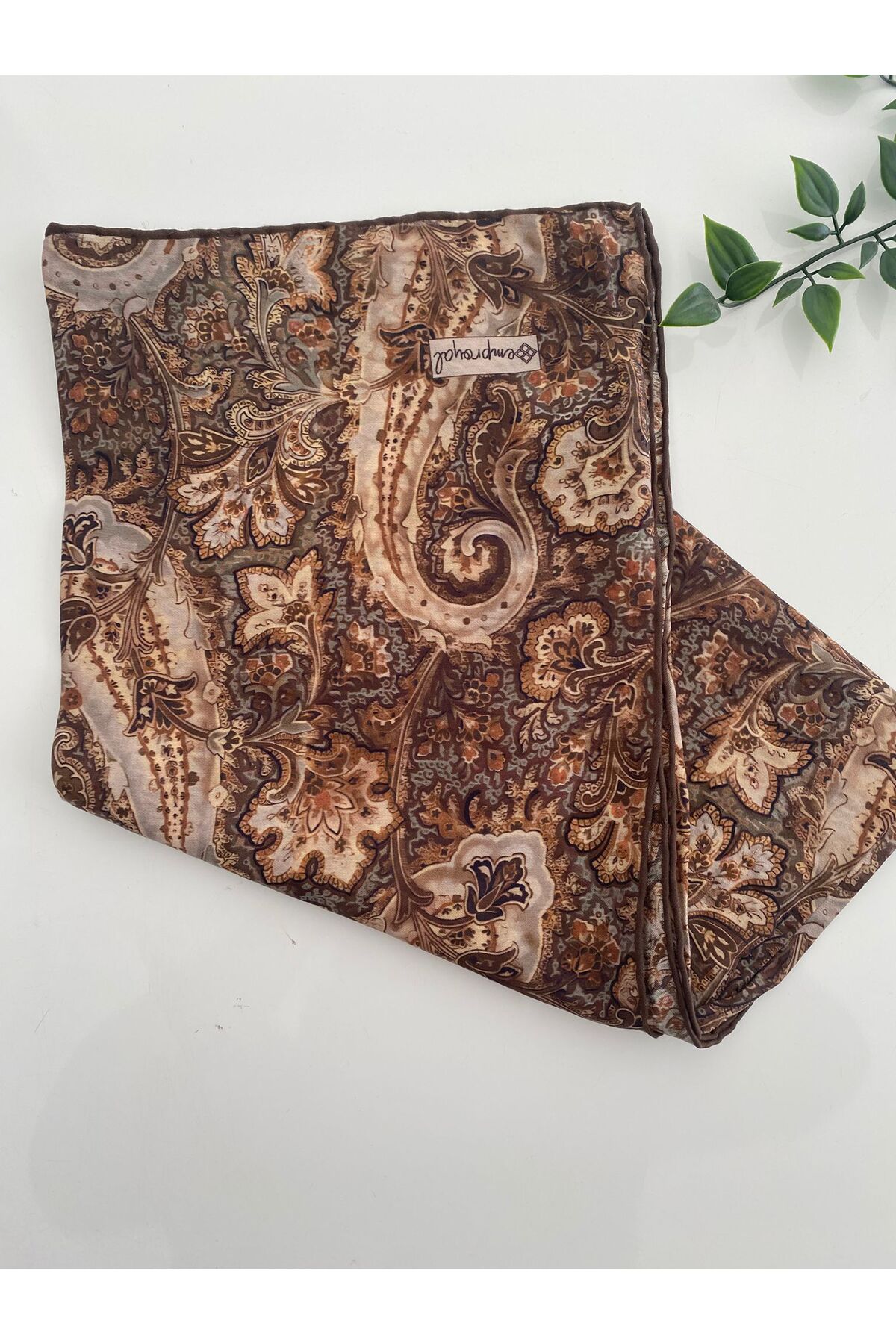 Hanegan Desen Lidia Eşarp - çikolata