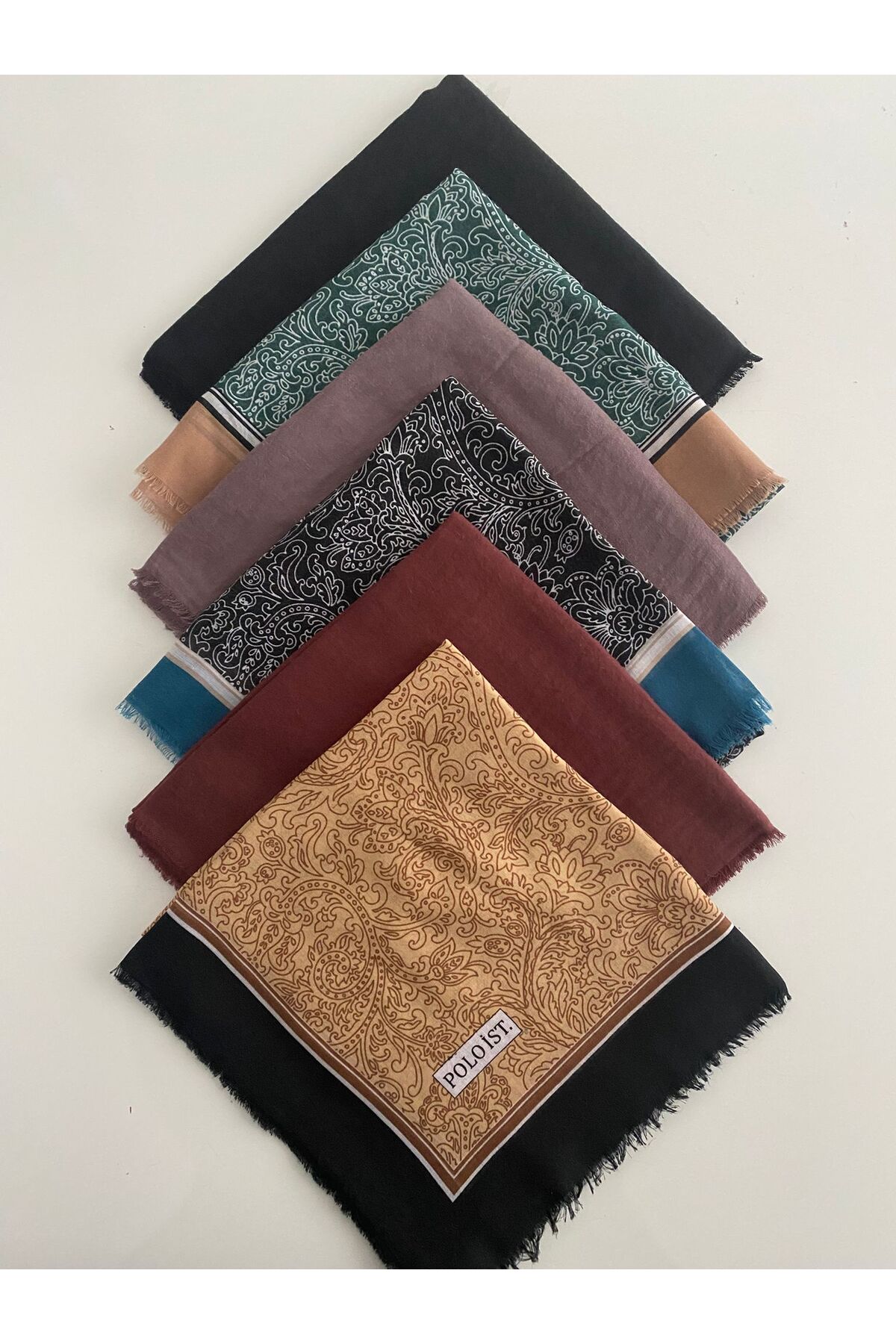 6 Adet Karışık Desenli Tülbent Yazma