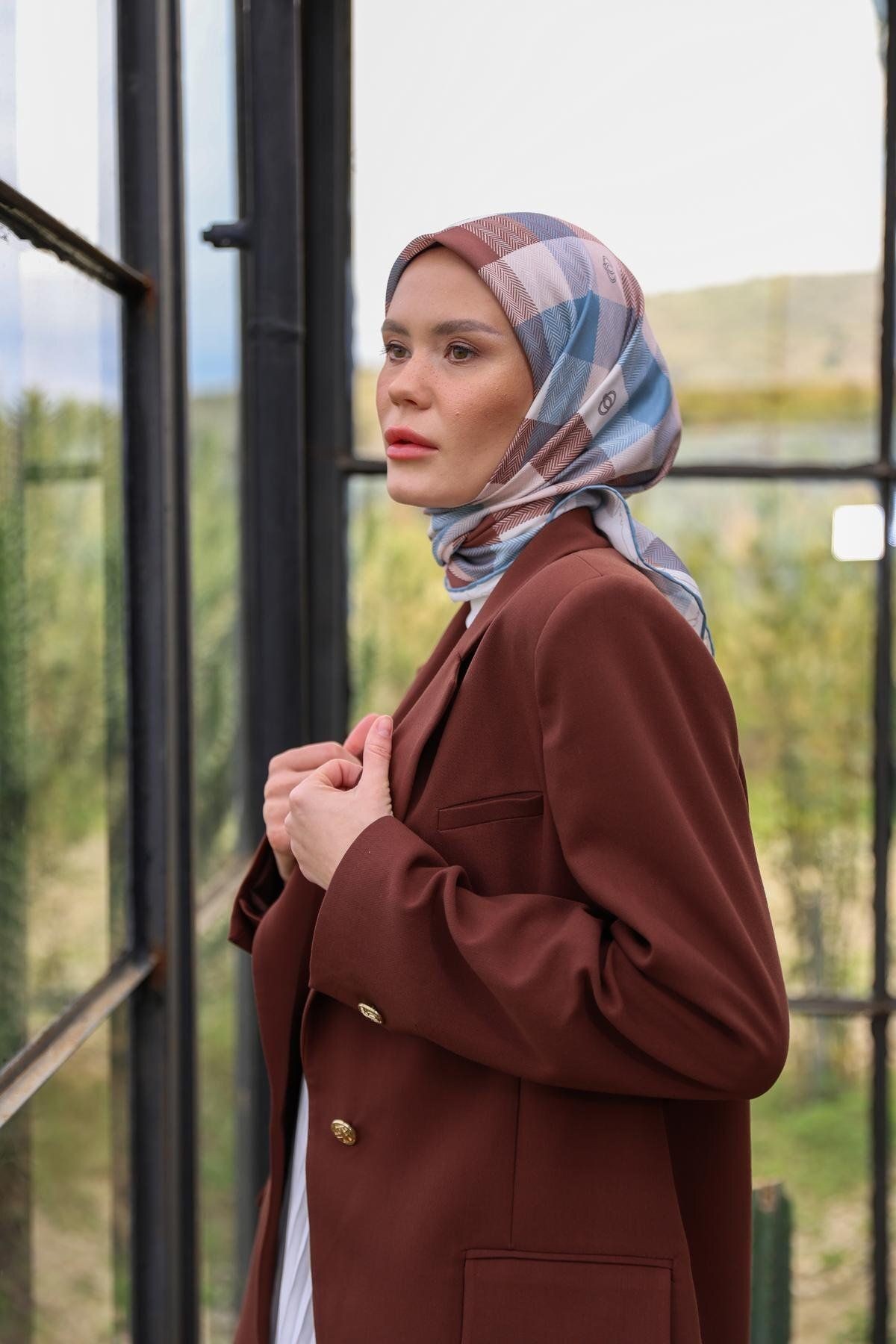 Logo Desen İnce Pamuk Eşarp