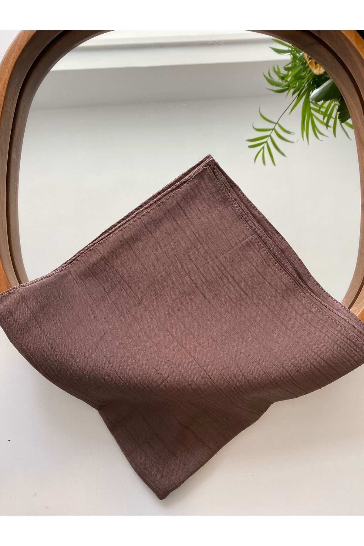 Soft Krinkıl Eşarp - toprak rengi