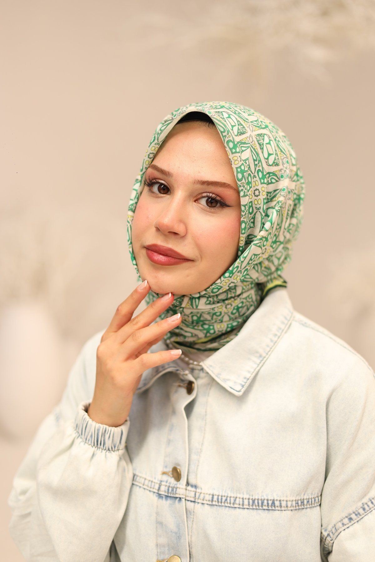 Kilim Desen Soft Pamuk Eşarp