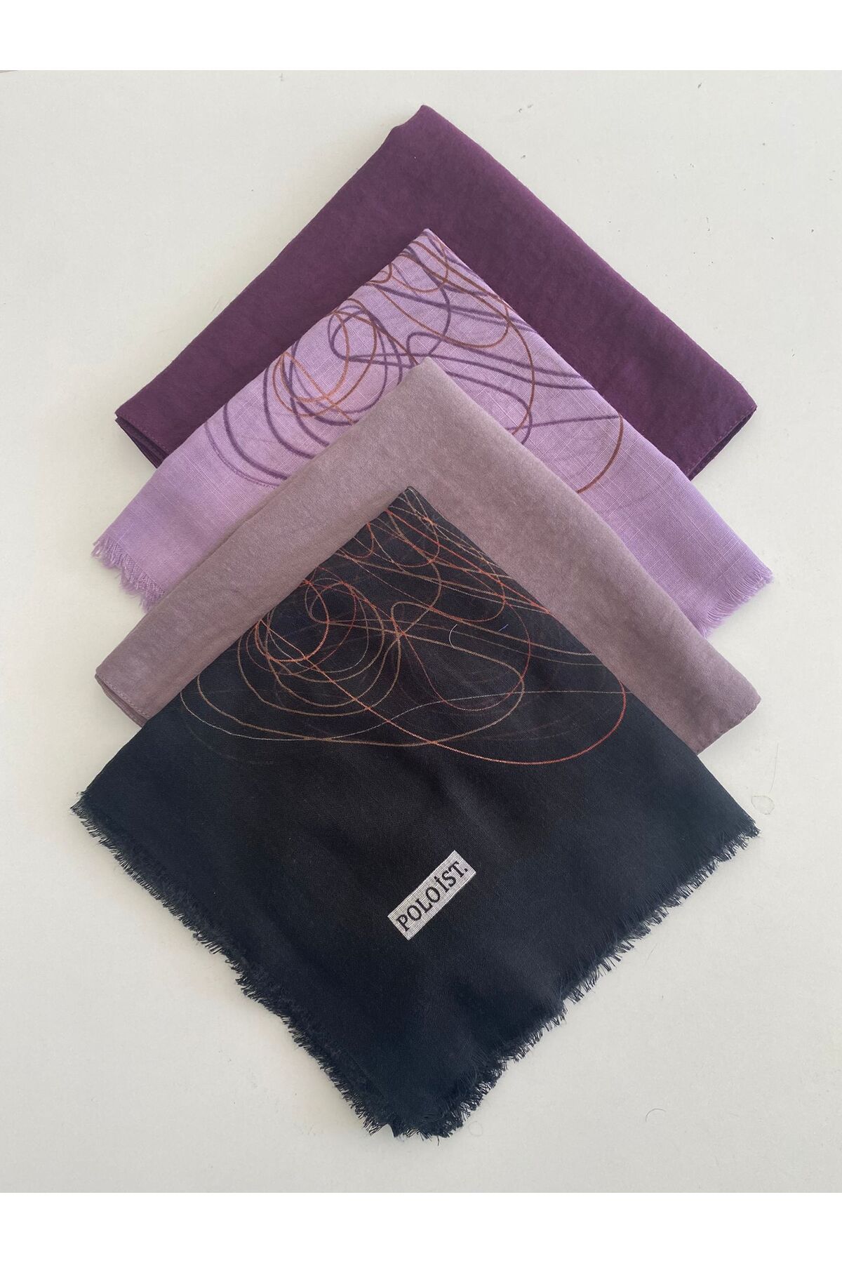 4 Adet Karışık Desenli Tülbent Yazma