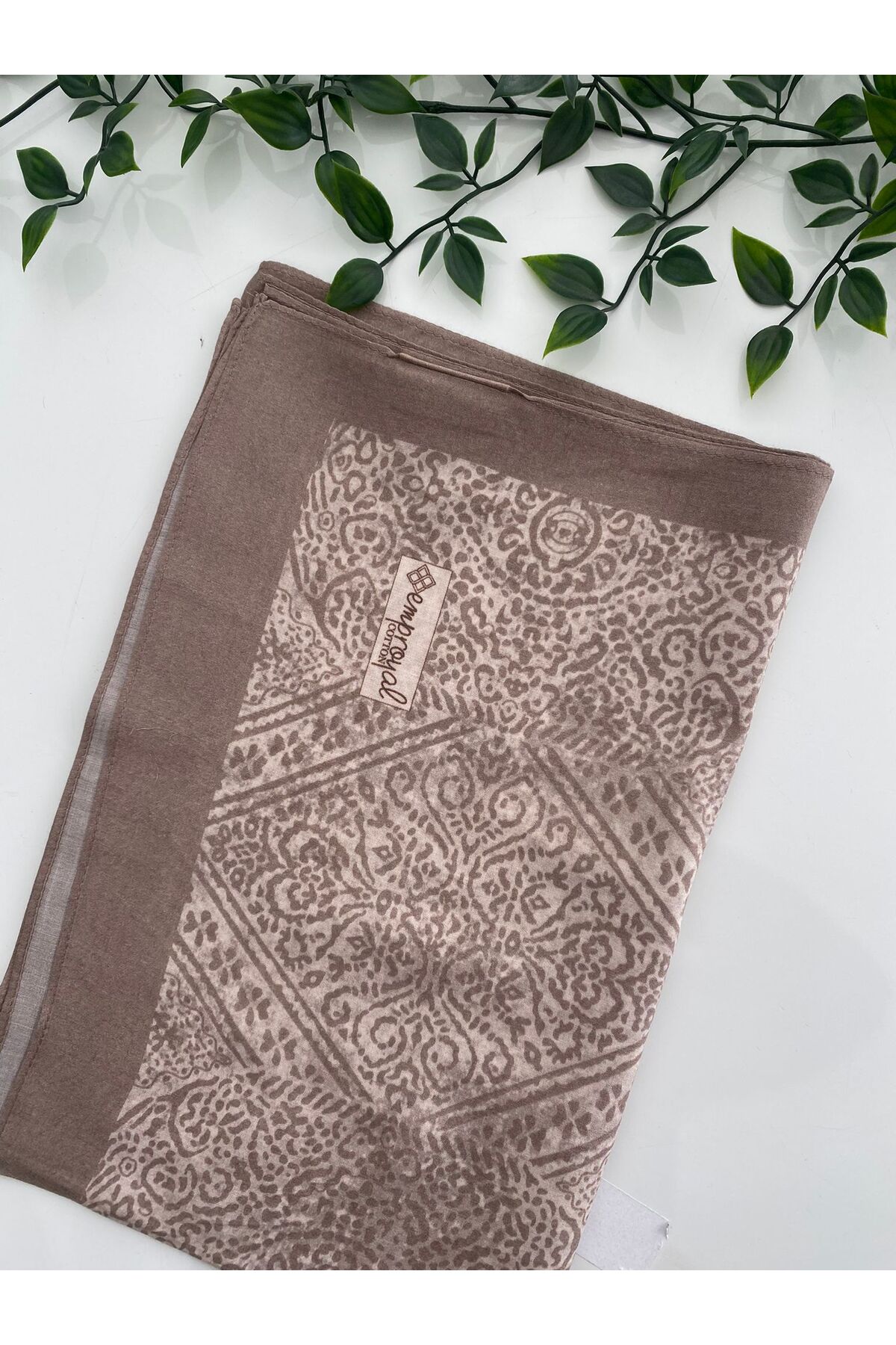 Etik Desen Organik Pamuk Şal - taş