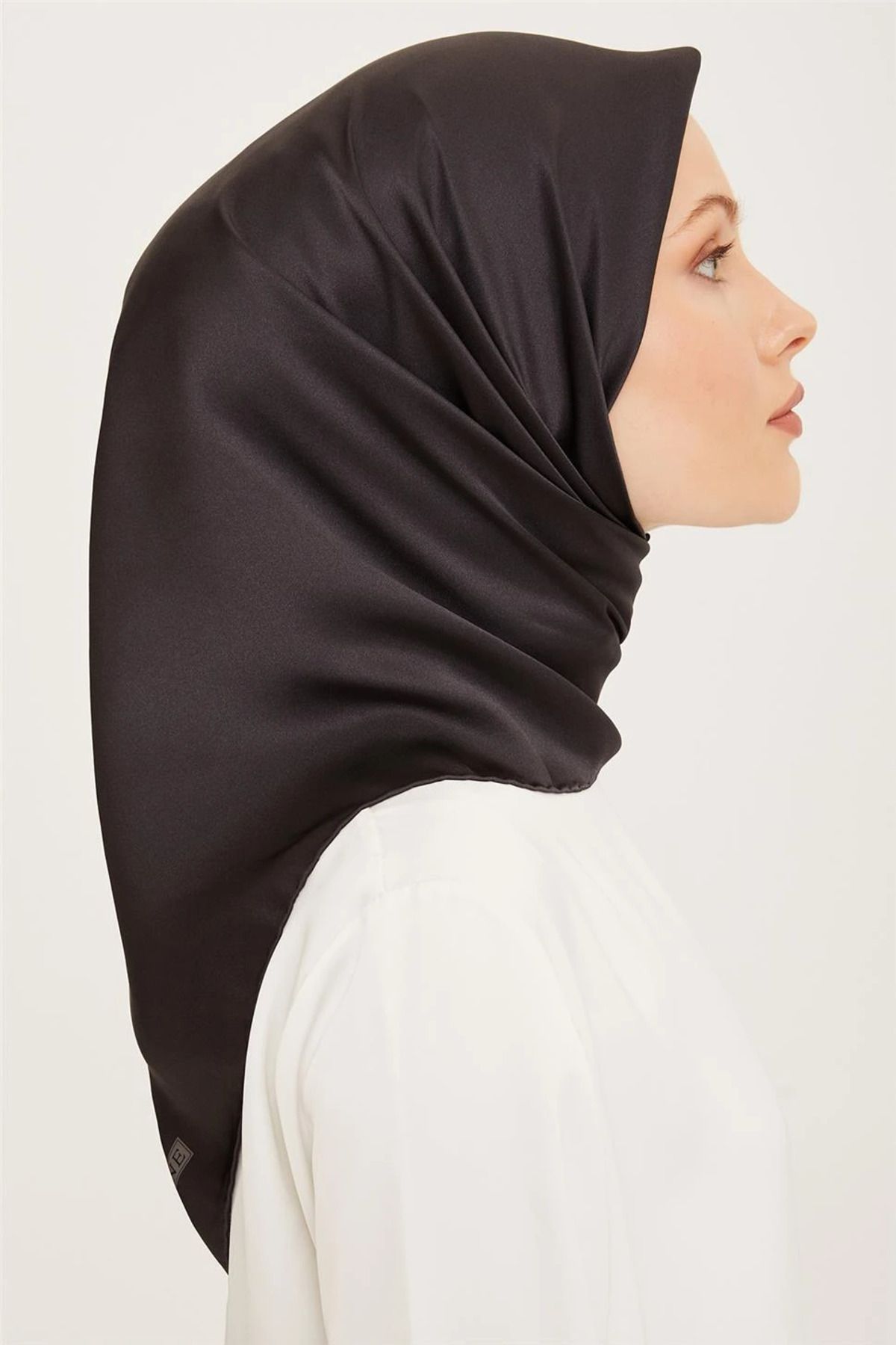 Düz Renk Twill İpek Eşarp