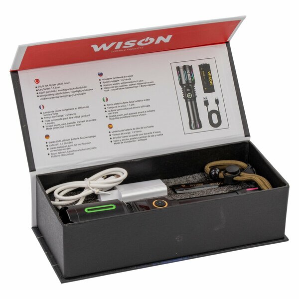 Wıson El Feneri Şarjlı 25W 2500 Lumen WS-9944 9448